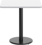 Flash Furniture Graniss 24'' x 30'' Rectangular White Laminate Table Top with 18'' Round Table Height Base