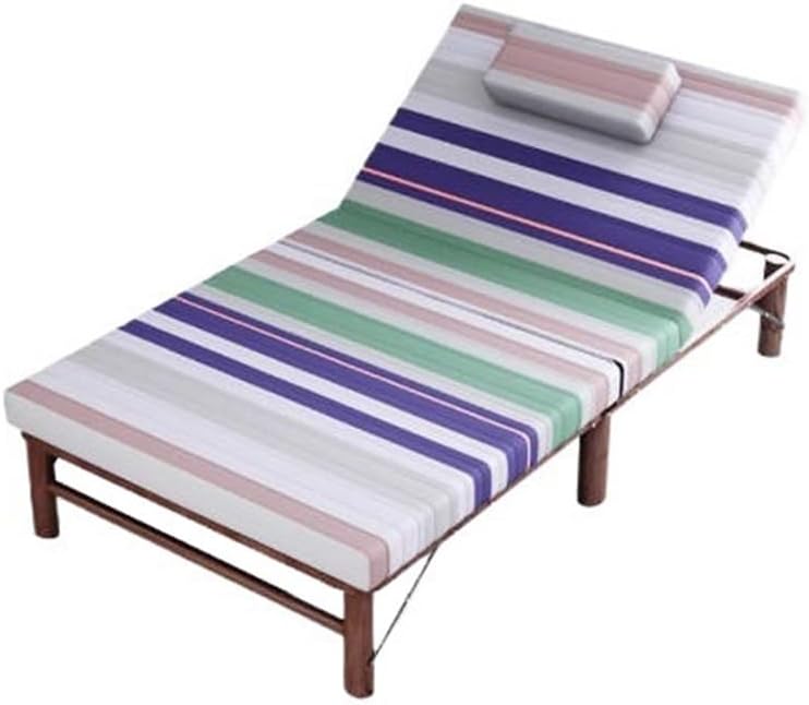 Camping Bed Office Nap Foldable Bed with Adjustable Backrest, Stable and Space Saving Folding Bed(Medium)