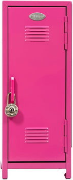 Schylling Girls Talk Pink Mini Locker - 11.25" Decorative Metal Storage Locker with 17 Mix-and-Match Magnets, Lock, and Keys - Ages 4-12