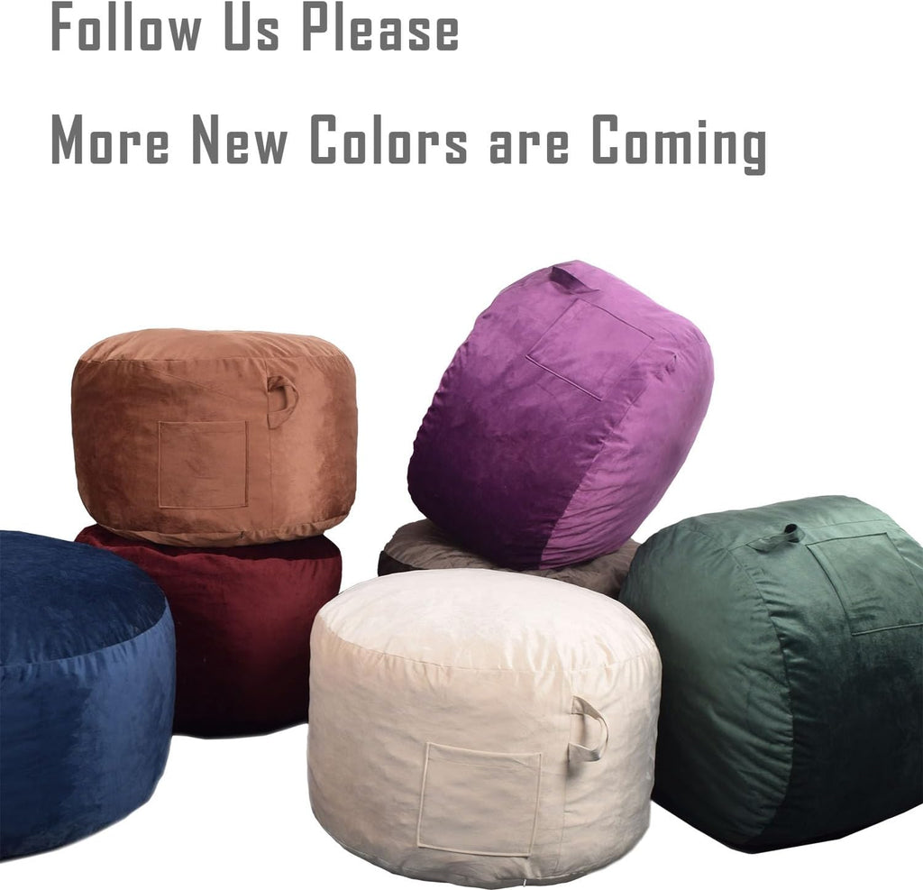 Bean Bag Chairs, Memory Foam Stuffing Bean Bag Chair for Adults/Teens/Kids, Velvet Lazy Sofa Furniture with Removable High-Rebound Memory Foam for Living Room Bedroom College Dorm
