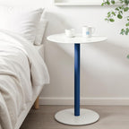 Round Side Table,Modern Corner Drink Coffee Accent End Table for Bedside,Sofa,Living Room, Bedroom,Office,Small Spaces,15.75"x23.6"Inch