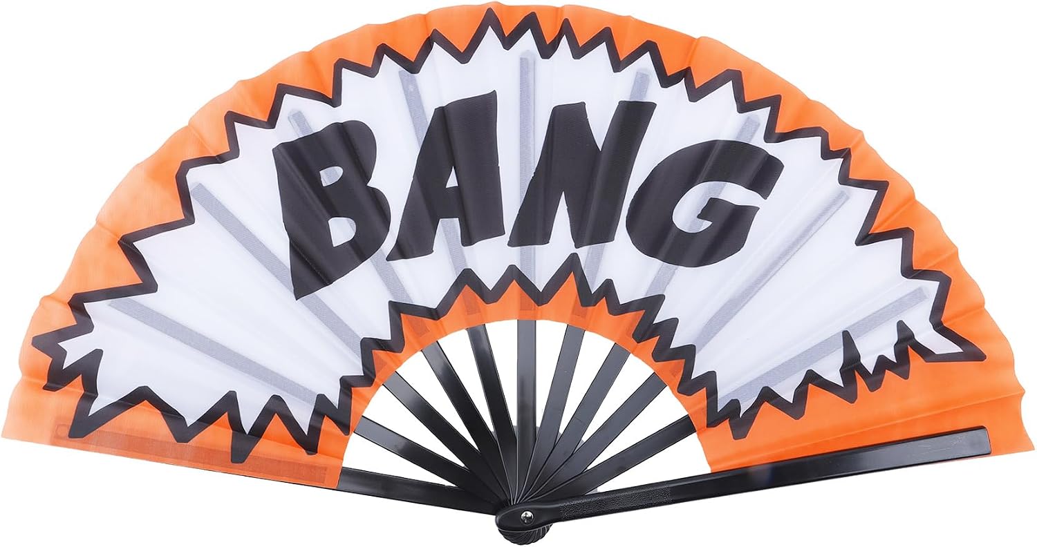 13'' Line Dance Popping Fan,Large Folding Clacking Boots on the Ground Hand Fan,African Fans for Wedding Party Decoration,Country Western Swing,Festival Performance,Music Accessory,Style a