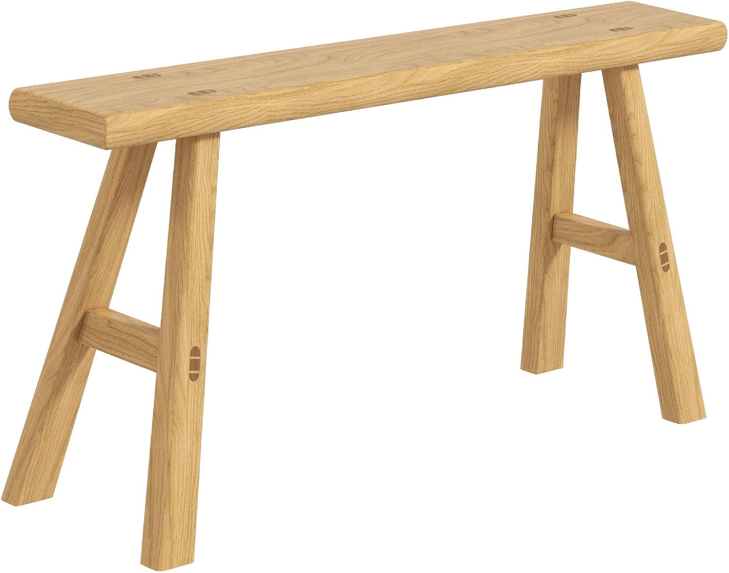 Vintage Wooden Bench, Handmade Solid Wood Noodle Bench, Asian Farmhouse Decorative Bench, No Assembly Required, Ready to Use, Indoor Bench for Living Room, Dining Room, Bedroom, Entryway