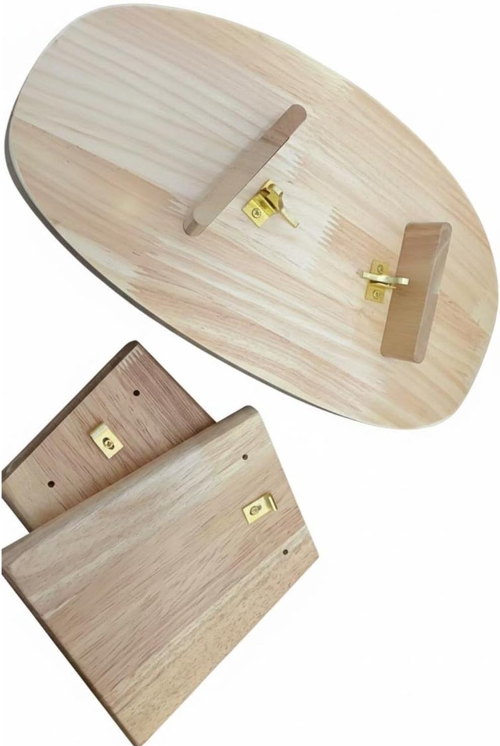 Meditation Bench Ergonomic Wooden Stool Portable Kneeling Seat Stable Spine Alignment Detachable Legs Suitable for Mindfulness Practice Travel Home, Natural Wood, M with Buckle