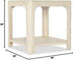 Archives Raffia End Table with Cream Raffia Wood by Hooker Furnishings