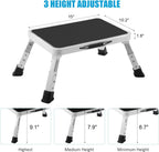 Jocauto Folding Step Stool, Height-Adjustable Step Stool with Non-Slip Platform, Step Ladder for Adults or Kids in Kitchen, Home, 330 Lbs Capacity