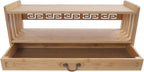 Meditation Table, 3-Tier Bamboo Altar Floor Tables for Spiritual, Puja Table with Drawer for Prayers, Worship or Bamboo Furniture for Displaying Plants and Books