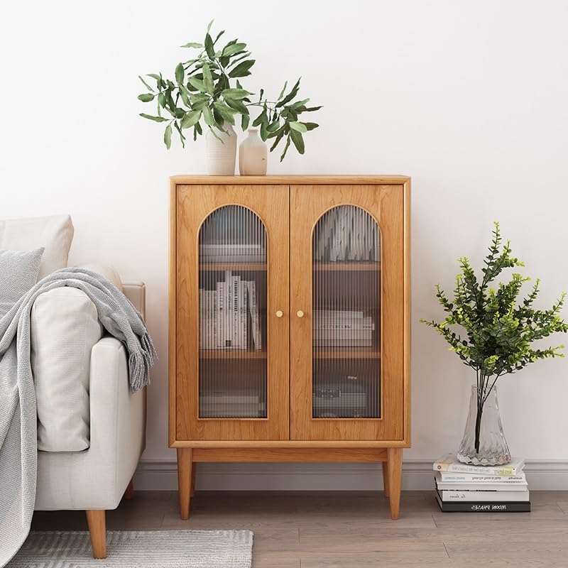 Entryway Cabinet Chinese Style Sideboard Solid Wood Buffet Cabinet Coffee Bar Cabinet is Suitable for Living Room, Dining Room and Entrance Hall Sideboard Storage Cabinet(A)