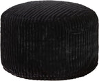 Hobestluk Adult Bean Bag Chair Giant Beanbag with Filling Living Room 3FT | Black Large Big Oversized Bean Bag Chair Memory Foam Filling Machine Washable Fluffy Cover Bedroom Dorm Reading Gaming
