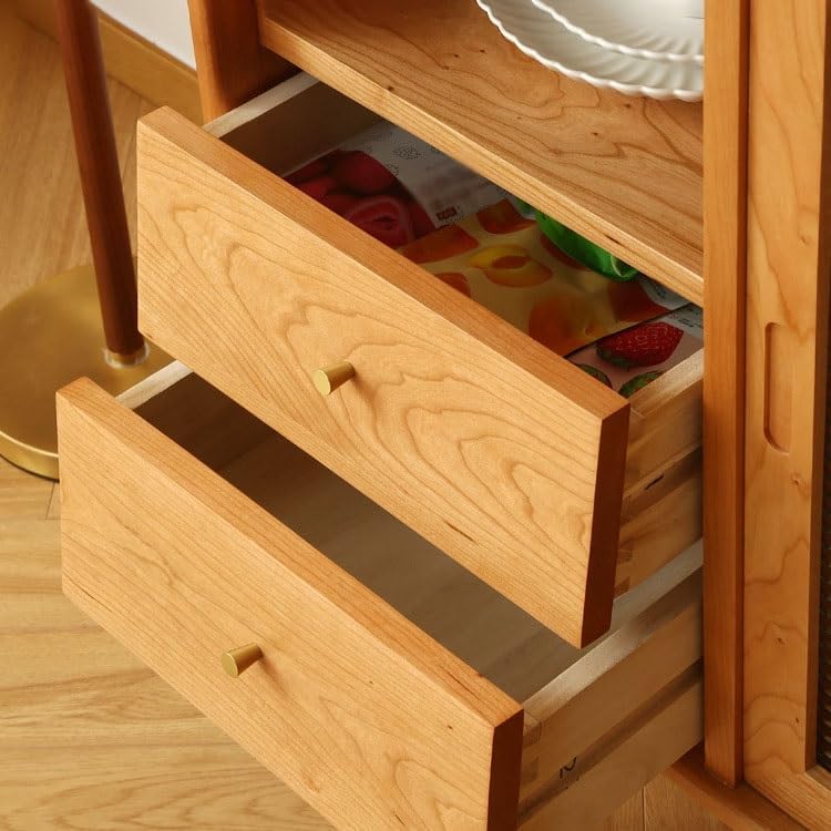 Entryway Cabinet Retro Wooden Dining Side Storage Cabinet Japanese Style Living Room Entrance Decoration Furniture Sideboard Storage Cabinet(120x42x120cm)