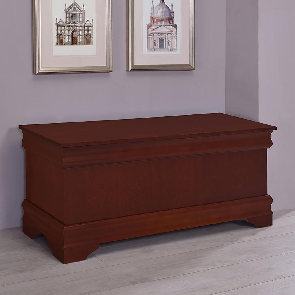 Warm Brown Cedar Chest - Wood Lined Storage Cozy Winter Family-Friendly Decor