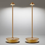 Cordless Table Lamps Rechargeable, 6000mAh Battery Operated LED Table Lamp, Up to 72 Hours Runtime, IP54 Waterproof, 3 Color Dimming for Restaurant, Dining Table & Outdoor, Bronze, Set of 2