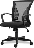 Halter Desk Chair - Black Gaming Mesh Chair - Adjustable and Comfortable Ergonomic Chair with Armrests and Wing Lumbar Support - Ideal Gaming or Home Office Chair