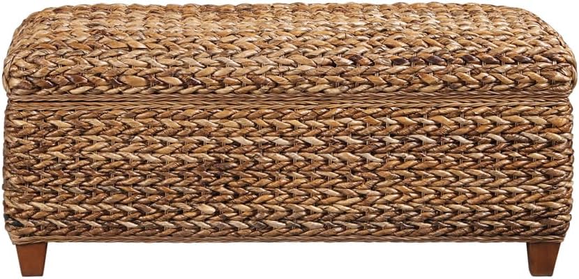 Coaster Home Furnishings - Laughton - Banana Leaf - Storage Bench with Lift-Top Lid and Soft-Close Hinges - Entryway Room - Amber - 500215