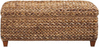 Coaster Home Furnishings - Laughton - Banana Leaf - Storage Bench with Lift-Top Lid and Soft-Close Hinges - Entryway Room - Amber - 500215