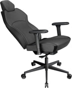 ThunderX3 Solo 360 Gaming Chair, for Adults Ergonomic Office Chair, High Back Desk Chair, Synchronous Tilt, 360-degree Adjustable Armrest, Adjustable Car Headrest, Leather, Modern Black