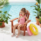 Kids Adirondack Chair, Wooden Patio Lounge Chair and Outdoor Seat for Kids, Natural Cedar Indoor Outdoor Chair for Porch Backyard Garden Deck