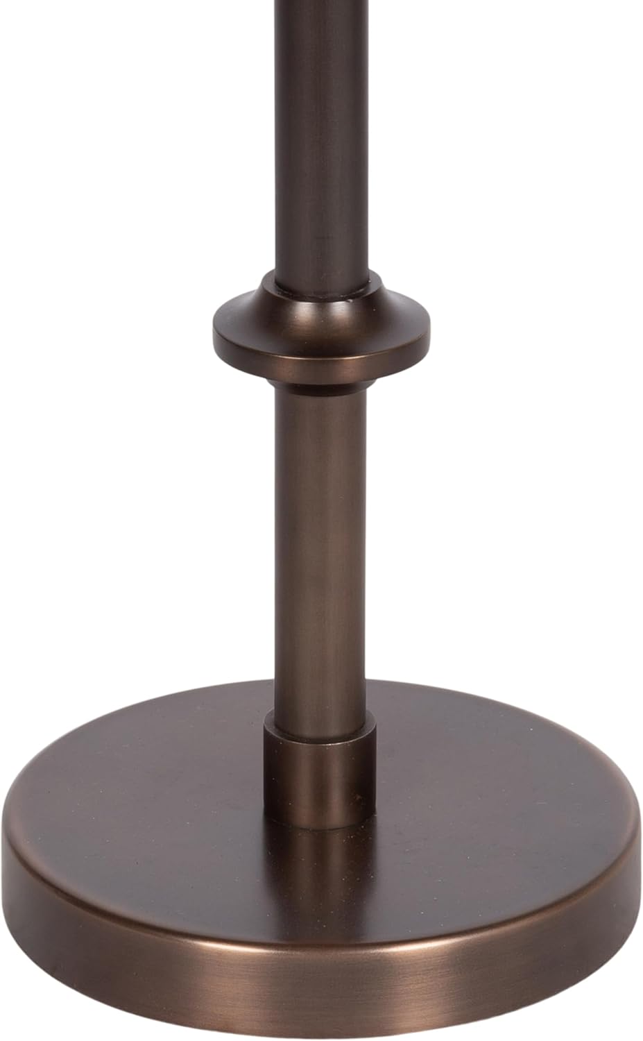 Kate and Laurel Engles Traditional Adjustable-Height Pedestal Drink Table, 10 x 10 x 30, Natural Travertine and Bronze, Round Metal Mini Table for Indoor Plant Stand with Authentic Stone Tabletop