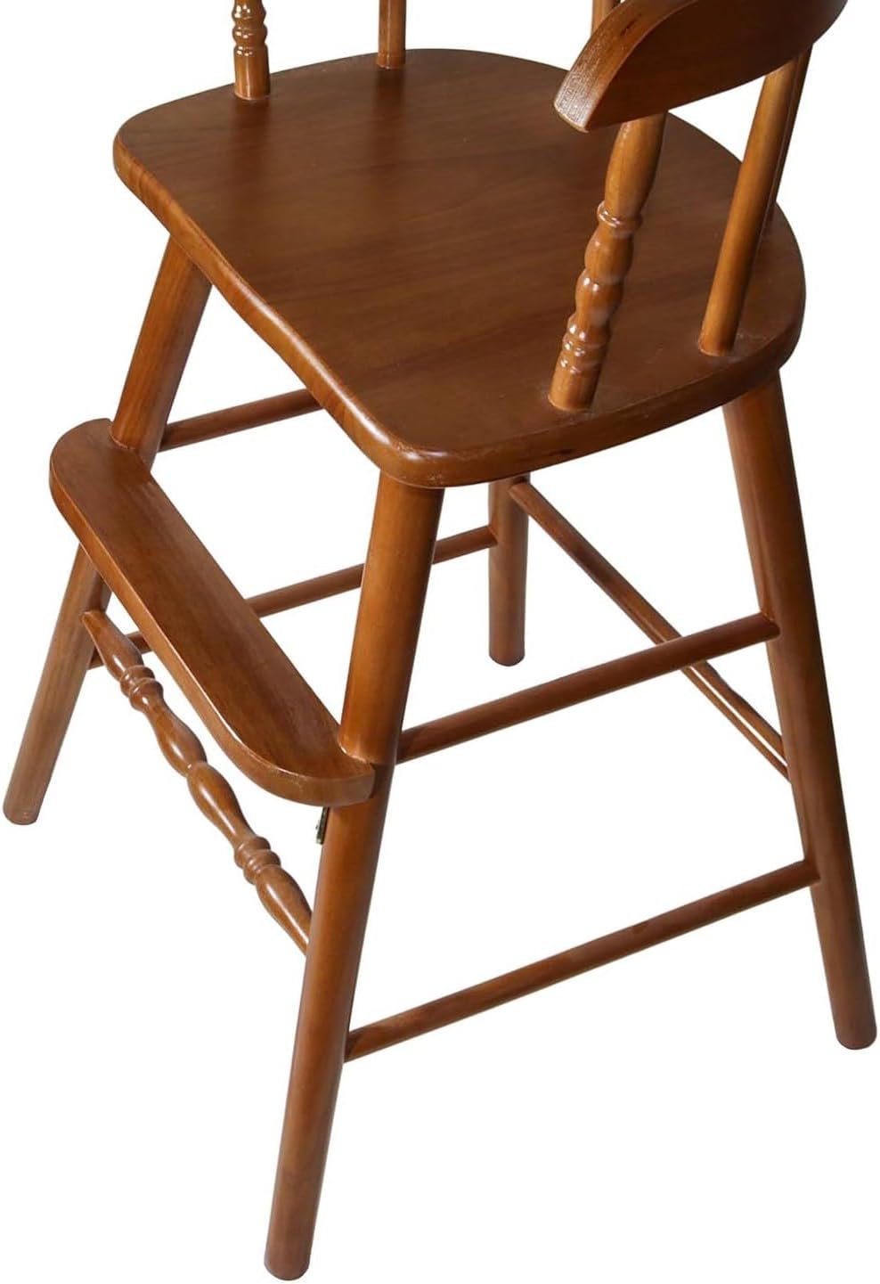 Sargent's Sons Amish Style Wooden Youth Chair, Desk Chair, Youth Dinning Chair with Step & Arms (Dark Walnut)