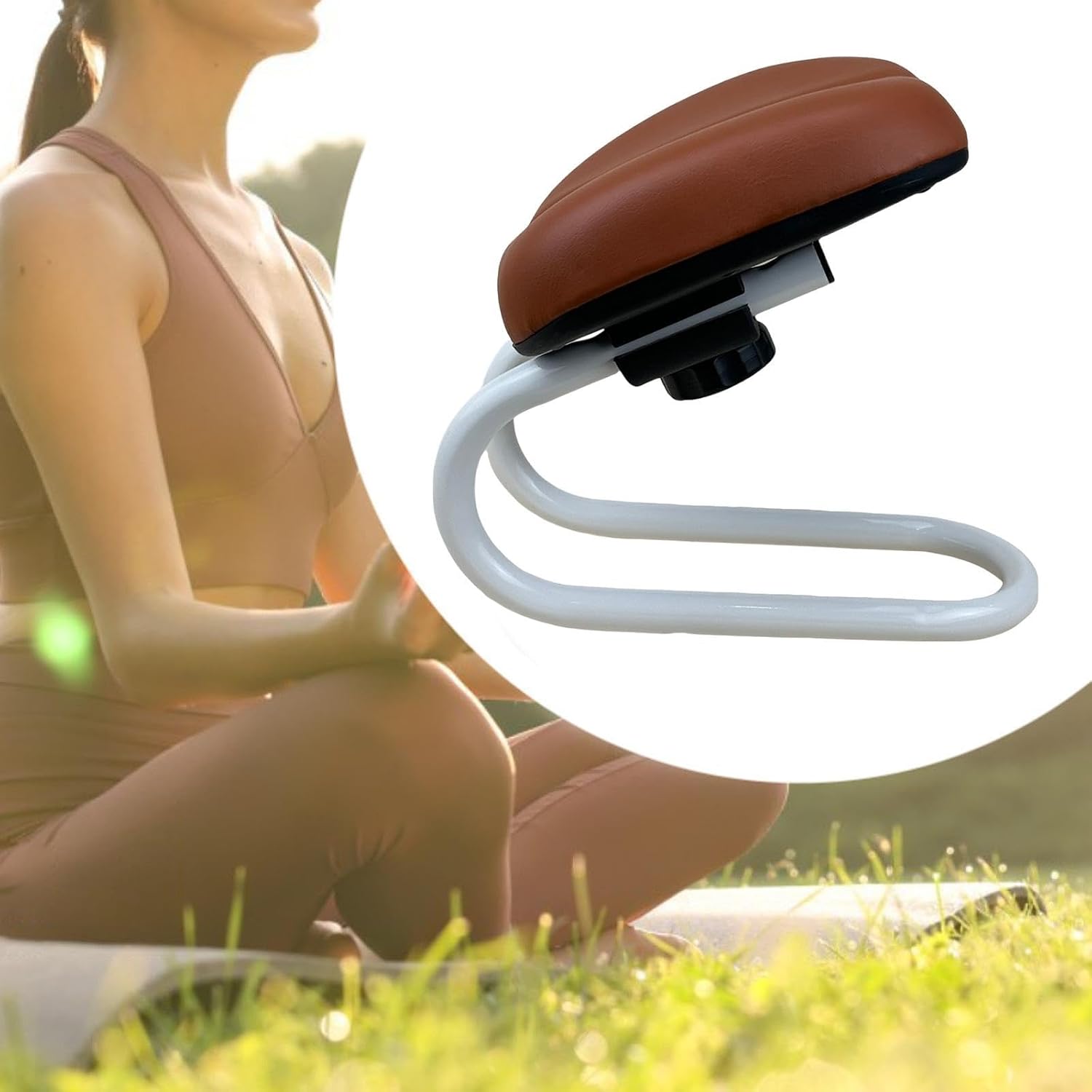 Kneeling Meditation Stool Ergonomic Kneeling Chair Adjustable Meditation Bench Portable Prayer Seat Metal Frame PU Sponge Comfortable Design Suitable