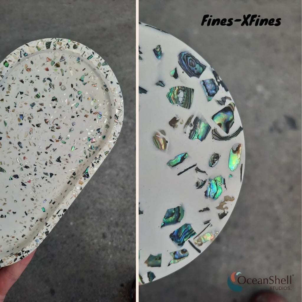 Abalone (Pāua) Shell Pieces-7.05oz Pack-for Crafts, Jewelry Making, Resin Art, Inlay, Home Decorations, Fishtank Supplies, DIY Projects - Satin,Fines- .19"-.59"- 7.05oz (200grams)