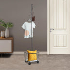Coat Rack Freestanding with Storage Basket Black Hall Tree Entryway Organizer Coat Stand with Hooks for Hat Bag Scarf Shoe Bedroom Living Room Office