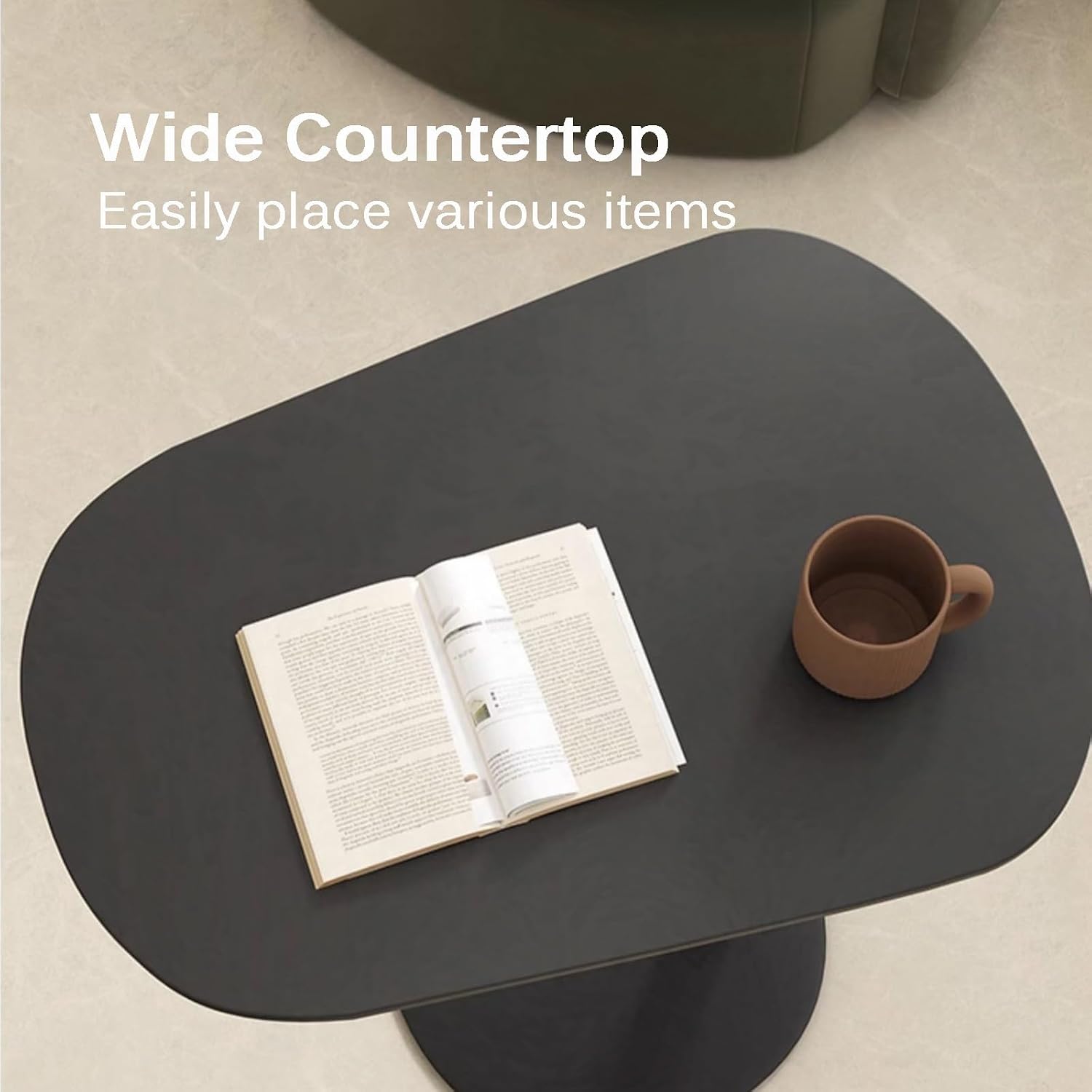 C Sd Metal End Table - Small Multipurpose Coffee Table for Living Room, Bedroom, Office & Balcony - Stylish Side Tables for Modern Decor