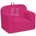 Delta Children 6-7 Cozee Chair - Foam Kids Chair for Ages 18 Months and Up, Hot Pink