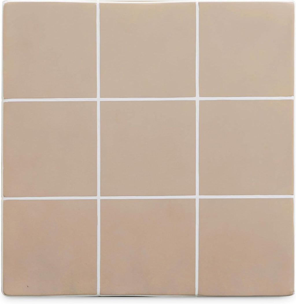 Tov Furniture Alma Taupe Tile Concrete Indoor/Outdoor Side Table