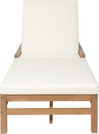 KLMM 5-Position Adjustable Outdoor Chaise Lounge Set of 2, Solid Wood Patio Recliner Chair with Thick Cushions,for Pool, Balcony & Garden (Light Teak/2)