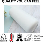 DECORPIA White Ceramic Vase - Modern Flower Vase for Home Decor - Cute Vase for Pampas Grass - Desk Aesthetic Room Decor- Farmhouse Decor - Living Room - Dining Table - Office - Kitchen Shelf