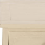 SAFAVIEH Furniture - Carrie 3-Shelf Side Table - Sand - Solid Wood - Farmhouse Tiered Design - Ideal for Living Room, Entryway, Home Office, 16" W x 13" D x 26" H - Fully Assembled (AMH5700J)