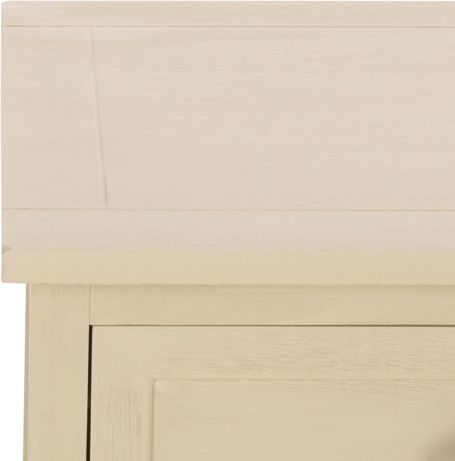 SAFAVIEH Furniture - Carrie 3-Shelf Side Table - Sand - Solid Wood - Farmhouse Tiered Design - Ideal for Living Room, Entryway, Home Office, 16" W x 13" D x 26" H - Fully Assembled (AMH5700J)