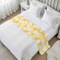 Yellow Pineapple Bed Runner Scarf King Size, Tropical Summer Botanical Fruits Luxury Bed Throw Runners & Scarves for Twin Full Queen King Foot of Beds, Bedroom Hotel Wedding Room Decoration, 94"x20"