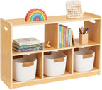 OOOK Montessori Shelf 5-Section, 2-Shelf Toy Organizers and Storage, Double-Sided Montessori Toy Storage, Ideal for Kids Room, Daycare Center, Nursery, Classroom, Kindergarten