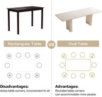 Guyii 78.97" White Rectangular Dining Table, Modern Kitchen Table, Indoor Dining Table for Kitchen, Bar, Living Room, Small Spaces, Easy Assembly, Table Only