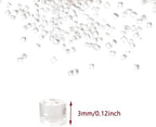 Fakes Ice Cubes, Tiny Fake Ice, Assorted Acrylic Ice Rocks 3 mm 0.98 Pound Clear, Plastic Ice Cubes Miniatures Dollhouse Accessories 440g