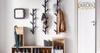 PREMIUM RACKS Coat Rack & Hat Rack - Modern Design - Wall Mounted - Stylish - (Black)