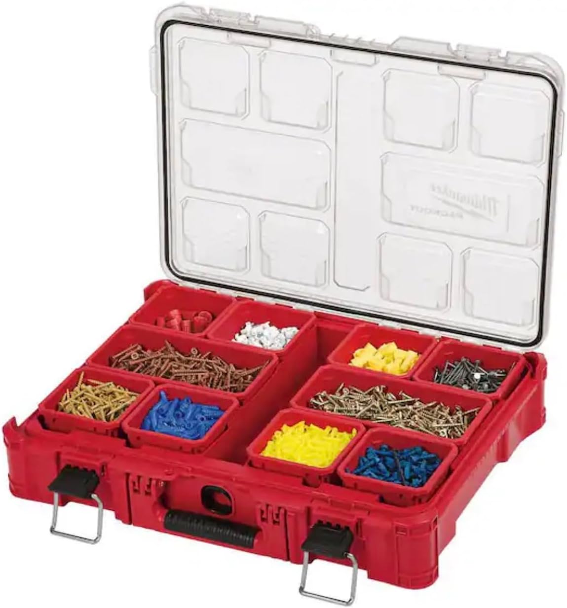 48-22-8430 For Milwaukee10-Bin Impact Resistant Polymer Packout Organizer Length 19.76 in. Width 15 in. Height 4.61 in.