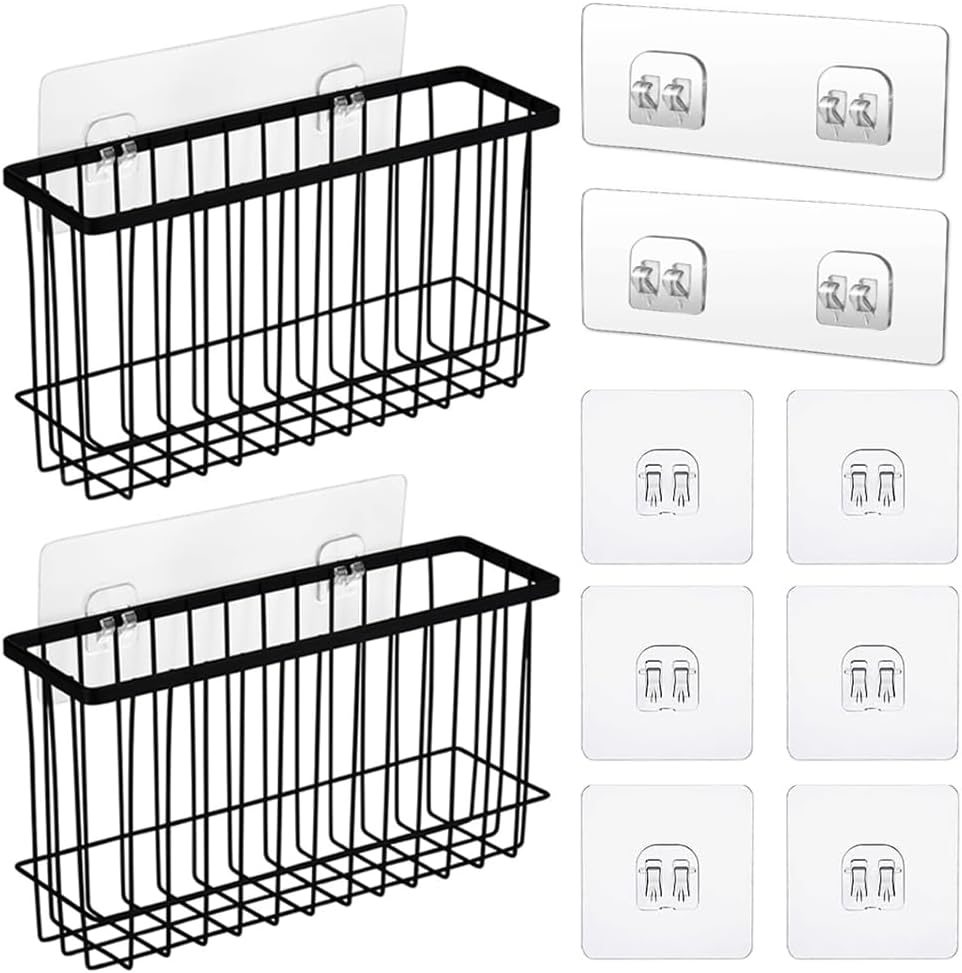 Over the Cabinet Door Organizer 2 Pack, Self Adhesive cabinet door organizer Pantry Door Organizer, Inside Cabinet Storage, Cutting Board Organizer Wall Mounted, Home Organization