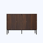 Fluted Sideboard, Buffet Cabinet with Storage, Wooden Accent Console Cabinet with Doors and Adjustable Shelves, for Living Room, Dining Room, Entryway, Hallway, 47.3"