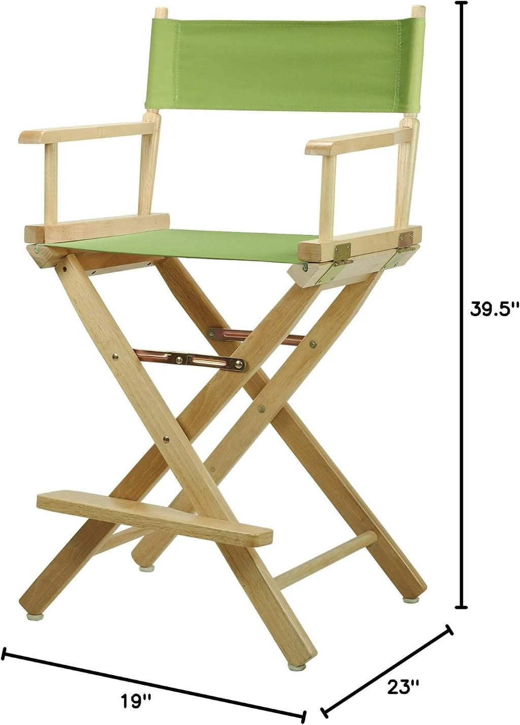Casual Home 220-00/021-72 Director Chair 24" - Counter Height Natural Frame/Lime Green Canvas