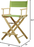 Casual Home 220-00/021-72 Director Chair 24" - Counter Height Natural Frame/Lime Green Canvas