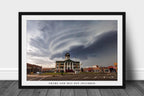 Storm Photography Print (Not Framed) Picture of Supercell Thunderstorm Over Washita County Courthouse in Cordell Oklahoma Town Square Wall Art Weather Decor (8" x 10")