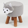 BABYCE Ottoman Stool Animal Shaped Ottoman,upholstered Tray Ride-on Footrest Stool Solid Wood Padded Seat Bench Storage Footstool