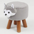 BABYCE Ottoman Stool Animal Shaped Ottoman,upholstered Tray Ride-on Footrest Stool Solid Wood Padded Seat Bench Storage Footstool