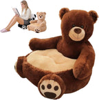 Plush Bean Bag Chair Comfy Reading Small Couch Cozy Floor Chairs Bedroom Chairs Cute Cartoon Mini Armrest Sofa Seat Animal Shaped Cushion Room Decoration 50cm / 45cm / 50cm (Dark Brown)