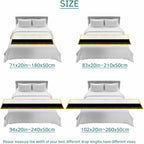 Modern Black Gold Bed Runners for Queen Size Beds, Decorative Bed Throws for Foot of Beds, Luxury Bedding Protector Slipcover Minimalist Geometric Yellow Striped Hotel Bedrunners & Scarves, 94"x20"