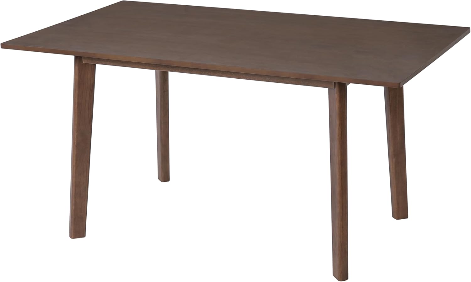 60" Dining Table for 6-8, Large Rectangular Kitchen Table, MDF Top with Rubber Wood Legs, Sturdy Modern Farmhouse Table for Dining Room Kitchen, Walnut