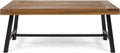 Christopher Knight Home Carlisle Outdoor Acacia Wood Coffee Table, Sandblast/Rustic Metal